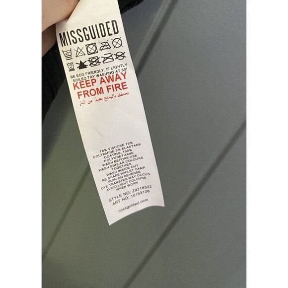 MISSGUIDED Faux Leather Biker Skinny Pants Trousers Black US 4S UK 8S - Picture 12 of 12